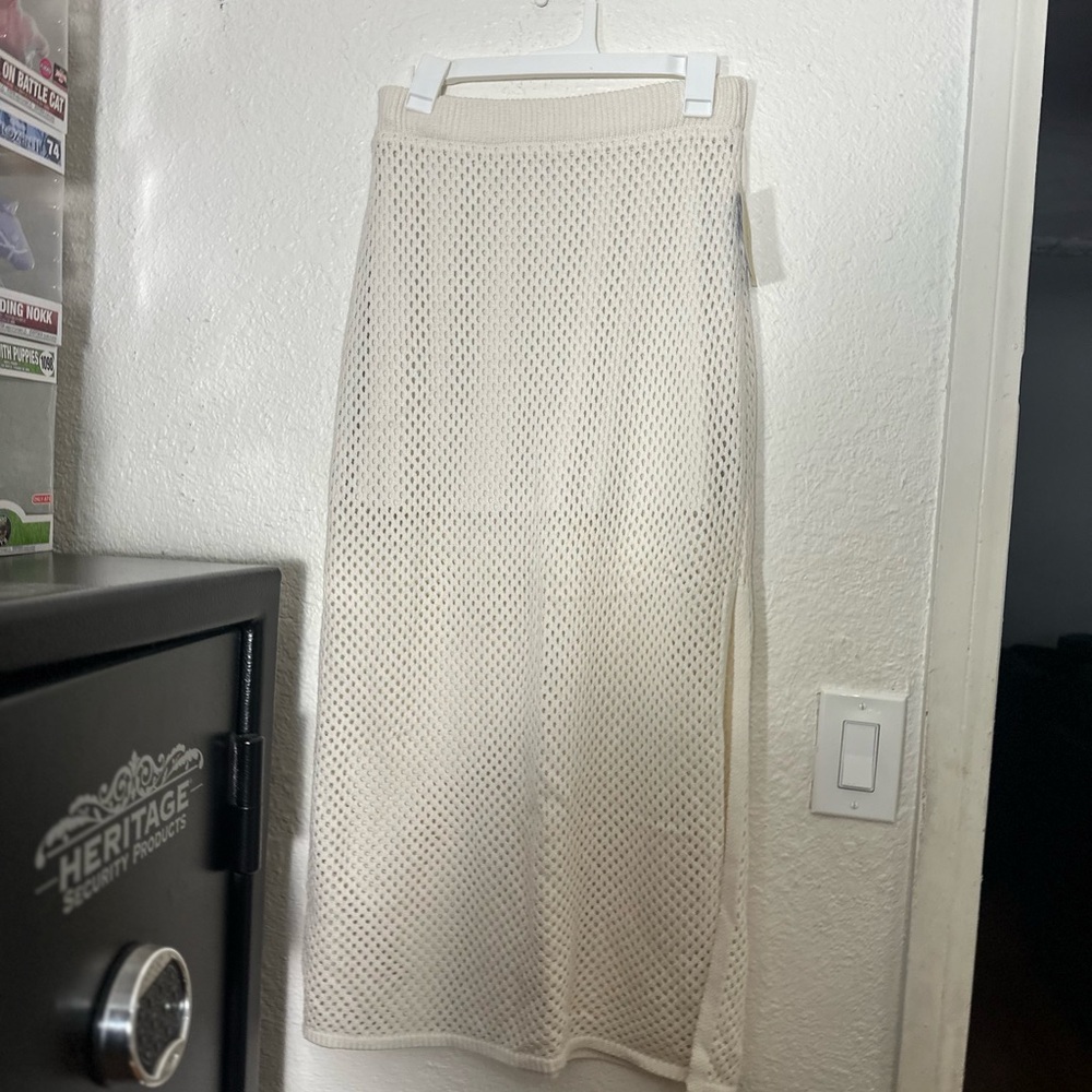 Universal Thread Cream Crochet Maxi Skirt